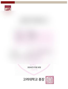고려대 영어영문학과 합격 인증